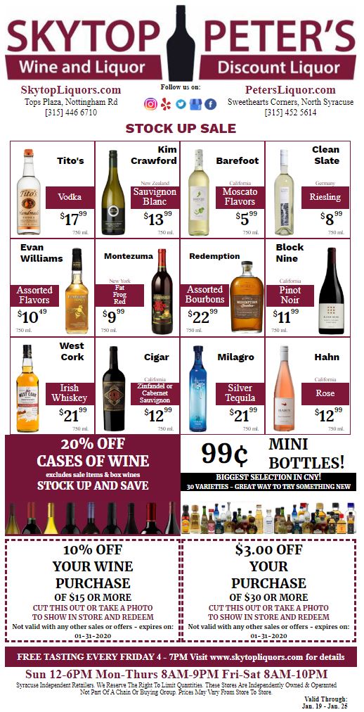 New York syracuse liquor store - wine and liquor sale