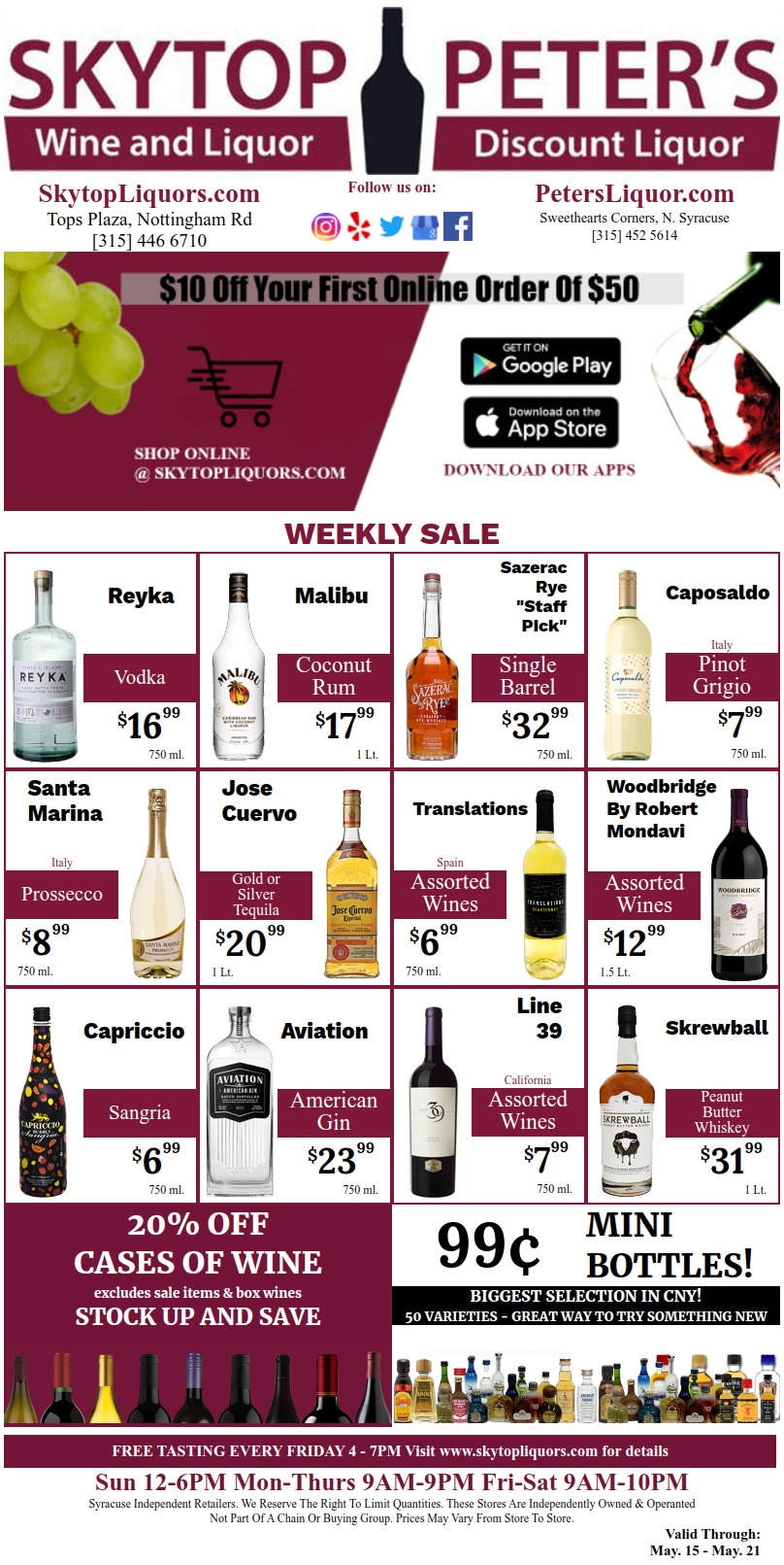 syracuse wine and liquor sale 