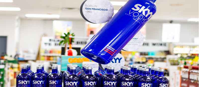  skyy vodka display