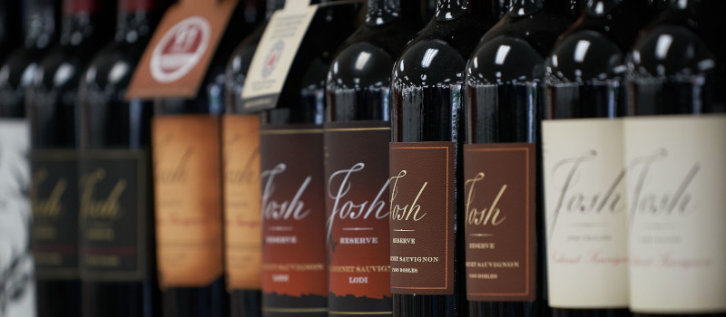 Josh wines display