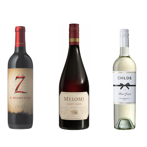 Chloe Pinot Grigio - Meomi Pinot Noir - 7 Deadly Zins tasting event